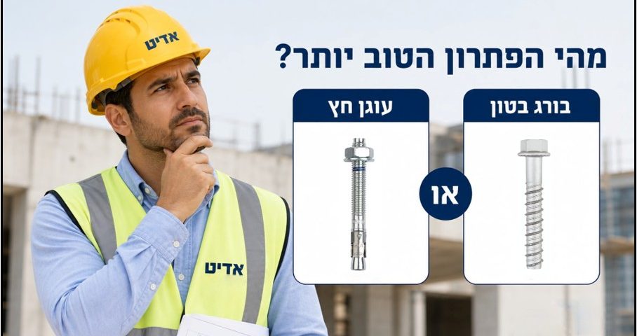 מה עדיף : עוגן חץ או בורג בטון ?