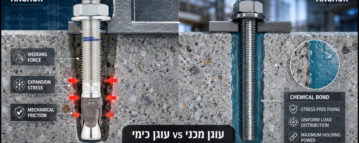 מה עדיף : עוגן מכני או עוגן כימי ?