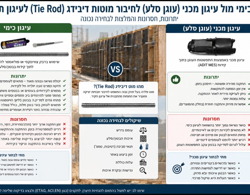 עיגון לדיבידג עם עוגן סלע או עם כימי ?